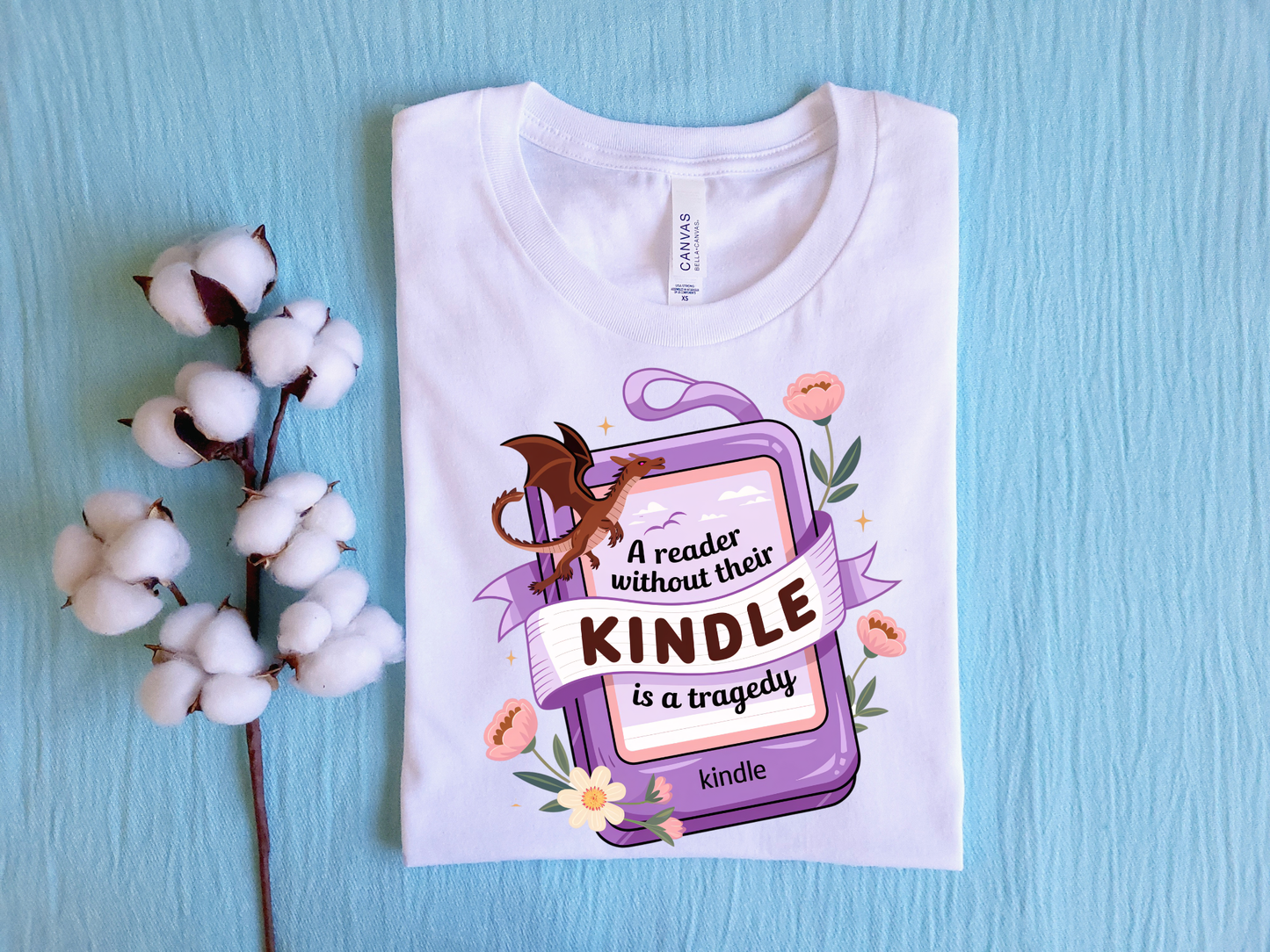 A Reader Without Their Kindle Is A Tragedy T-Shirt