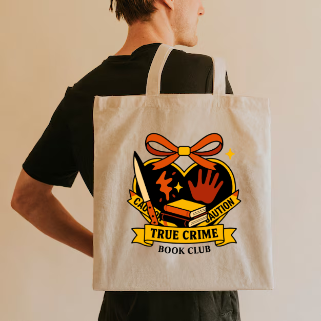 True Crime Book Club Tote Bag